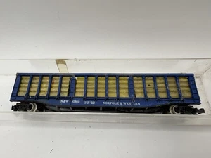 Atlas 3001 Norfolk Western Bulkhead Log Flatcar N&W 32850 N Scale - Picture 1 of 5