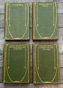 The Works of Ralph Waldo Emerson 4 Volumes of 5 Volume Set Volume 1 Missing 1905 - Picture 1 of 4
