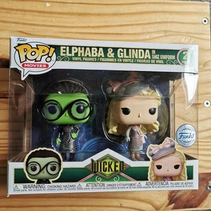 Funko Pop Movies Wicked Elphaba & Glinda Shiz Uniform Special Edition 2 Pack - Imagen 1 de 9