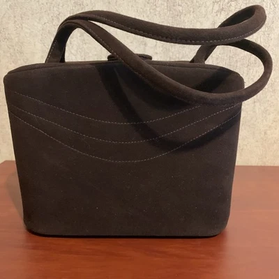 复古棕色方形钱包,带按扣,内拉链隔层 — 第 1/4 张图片