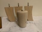 Lot Of 4 Unfinished Wood Sofa Couch Chair Furniture Leg Feet 1-4" 3-5"
