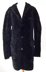 Abrigo de cuero para hombre VIKTOR & ROLF 52 42 de piel de cordero negro - Imagen 1 de 3