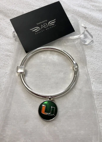 UM Hurricanes/Canes University of Miami NCAA charm bracelet by Ashley Bridget Cover