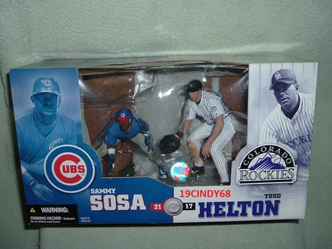 2004 McFARLANE MLB CUBS "#21 SAMMY SOSA" VS ROCKIES "#17 TODD HELTON"-NEW IN BOX Cover