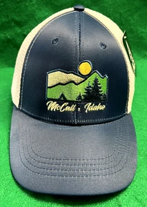 NEW McCall, Idaho Overlapping Mountains Honeycomb Mesh Snapback Ace Trucker Hat - Picture 1 of 13