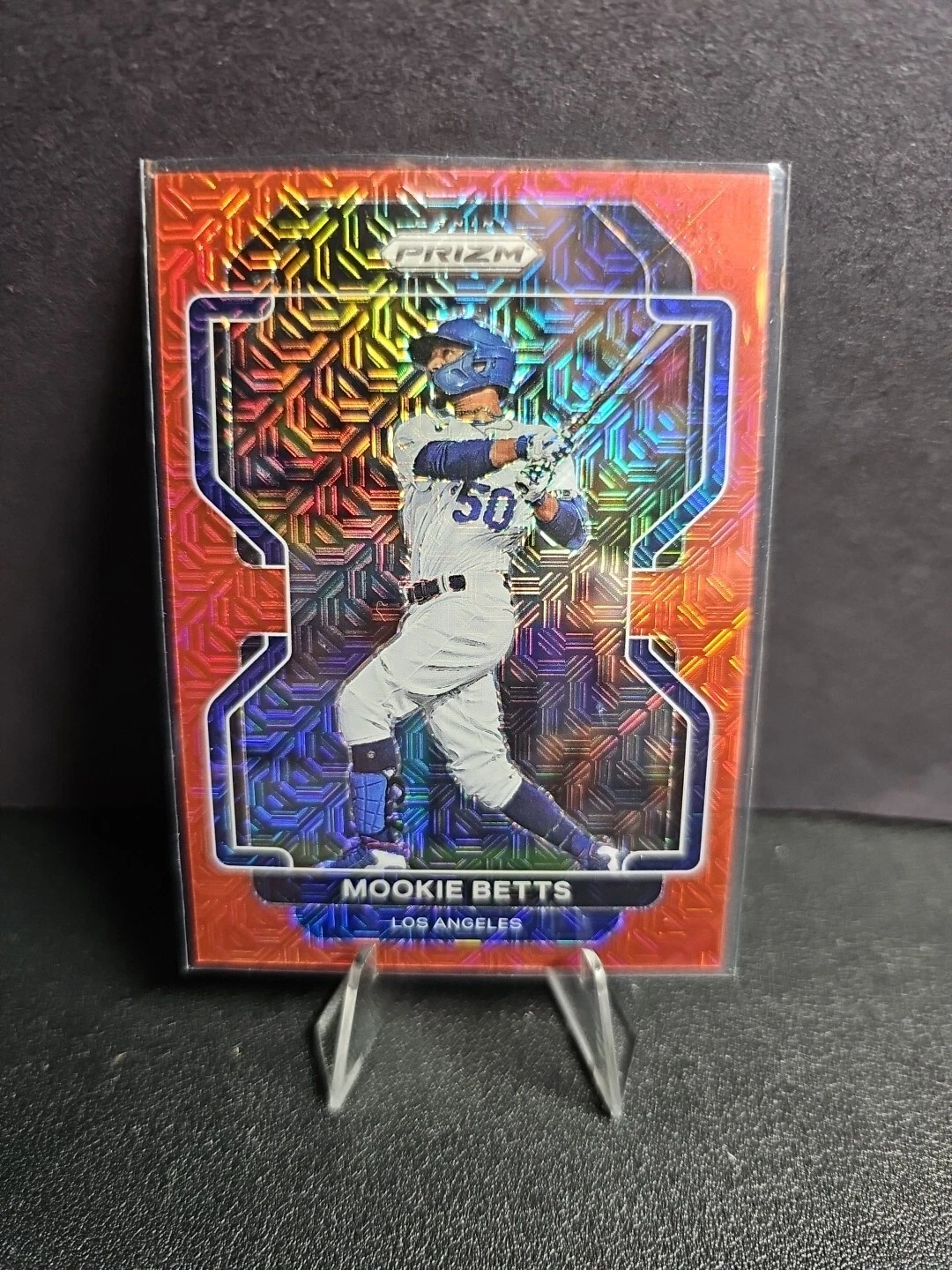 Mookie Betts 2022 Panini Prizm Red Mojo Prizm /149 No.191 Los Angeles Dodgers