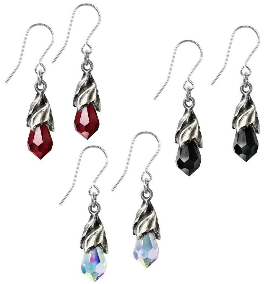 Алхимия Gothic Empyrean слезы кристалл черный красный или радуга висячие серьги E437 - Изображение 1 из 1