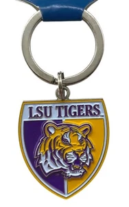 LSU Tigers Shield Keychain-Key Ring-Metal & Enameled by Game Day-New - Picture 1 of 2
