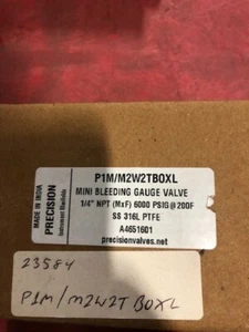 P1M/M2W2TB0XL Precision Instrument Mini Bleeding Gauge Valve - Picture 1 of 8