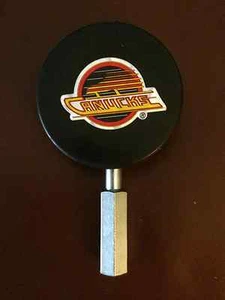Vancouver Canucks NHL Beer Tap Handle Puck Hockey Kegerator Bar Stanley Cup - Picture 1 of 2