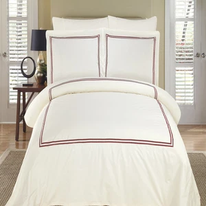 Hotel Luxury Cotton Patterned Duvet Cover Sets 3 PC MAYA Duvet + 2 Pillow Shams - Picture 1 of 1