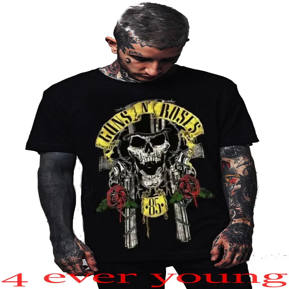 GUNS N ROSES SKULL 85 THE CLASSIC ROCK PUNK ROCK  T SHIRTS  - Image 1 of 1
