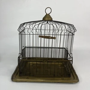 Antique J Maxwell & Son N.Y. Brass  Birdcage Bird Cage Unique VTG Antique Decor - Picture 1 of 8