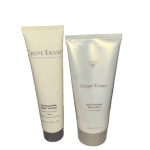 Crepe Erase Ultra Hydrating Body Lotion 6oz & Exfoliating Body Polish Open Box - Picture 1 of 3