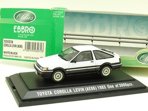 Ebbro 1/43 - Toyota Corolla Levin AE86 schwarz/weiß 1983 - Bild 1 von 1