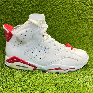 Nike Air Jordan 6 Retro Red Oreo Mens Size 8.5 White Basketball Shoes Sneakers - Picture 1 of 11