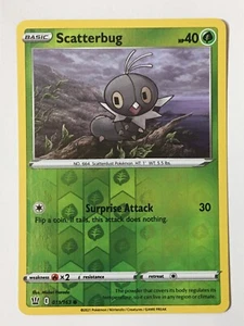 Scatterbug 011/163 Reverse Holo Common Battle Styles Pokemon Near Mint NM - Picture 1 of 7