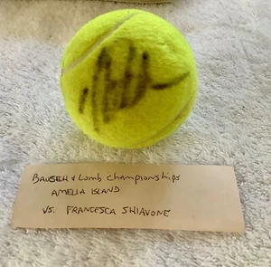 2006 Signed Tennis Balls Amelia Island Nadia Petrova, Francesca Shiavone - Picture 1 of 4