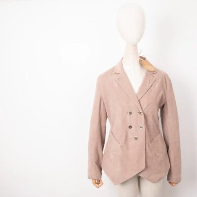 MARITHE FRANCOIS GIRBAUD Women's Asymmetric Beige Velvet Corduroy Blazer Size M - image 1 of 4