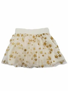 Infant & Toddler Girls Ivory Gold Star Tutu Tulle Glitter Sparkle Baby Skirt - Picture 1 of 1