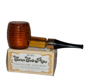 Vtg Avon Wild Country Cologne After Shave 3oz Corn Cob Pipe Grandpa Gift - Picture 1 of 5