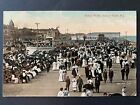 Postcard Asbury Park NJ - c1900s Crowds of People on the Boardwalk