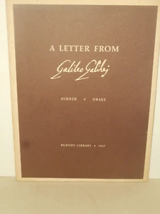 Bern Dibner BRIEF VON GALILEO Der Innovator Eine Magnetuhr Stillman Drake - Bild 1 von 24
