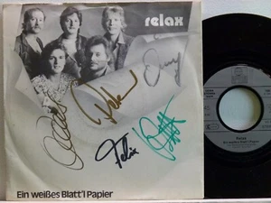 Relax -Ein weißes Blatt'l Papier (von allen original signiert) D-1984 Ariola - Picture 1 of 2