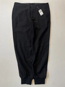 NEW J.CREW 33R Black Flannel Wool C8833 Slim Mens Jogger Dress Pants - Picture 1 of 9