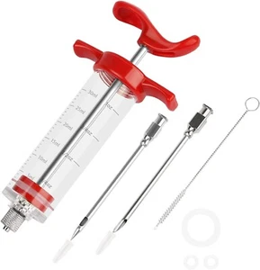 Adems Plastic Meat Injector Syringe Kit, 30ml Food Seasoning Syringe - Picture 1 of 8
