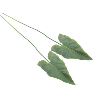  2 Pcs Nachgemachte Pflanzen Grüne Blätter Künstliche Hochzeitsdeko Kunstpflanze