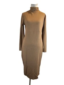 Boohoo Women’s SZ US 12 Maternity Crinkle Rib Funnel Neck MIDI Dress NWT - Picture 1 of 6