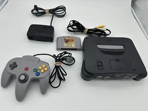"Gebrauchte Nintendo 64 N64 Konsole mit Zelda Game Cartridge, ein Controller - Bild 1 von 8