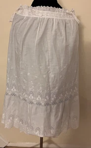 Victorian/Edwardian Broderie Anglaise Petticoat. 1900-1910. Soft Cotton. Lovely - Picture 1 of 12