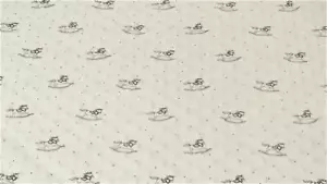 Luxury DIMPLE BABY Cuddle Soft Fabric Material - IVORY HORSE - Picture 1 of 1
