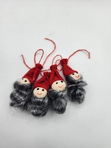 IKEA Kotte Mini Christmas Ornaments Santa/ Gnome/ Elves Set of 4 - Picture 1 of 4