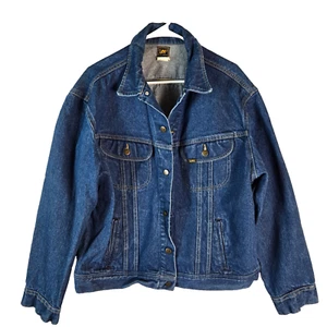 Vintage Lee Riders Jeansjacke PATD 153438 Trucker Blau Denim Größe 46 L Large - Bild 1 von 15