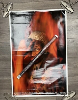 Vintage Dennis Rodman Flames Original Promo Poster 1996 23x35” Chicago Bulls - Image 1 of 4