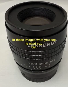 Lensbaby Velvet 56mm f/1.6 for Sony E - Excellent Condition with hood lens cover - Picture 1 of 7