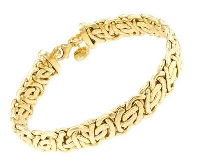Königsarmband 18kt Gold Doublé 13 mm Armband Königskette Damen Herren Schmuck  - Bild 1 von 3