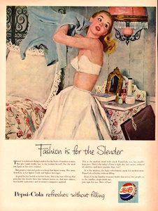 1953 Vintage Original Robert Levering Print Ad Pepsi-Cola Fashion Woman Dressing - Picture 1 of 1