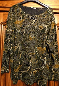 Marallis 3/4 Arm Shirt Gr. 48  strukt. Qualität  Goldfäden 3 x getragen wie neu - Bild 1 von 5