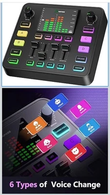 Audio Mixer,Audio Interface ,1/4 xlr interfaceSound Board ProPreamp,Noise Cancel - Image 1 of 3