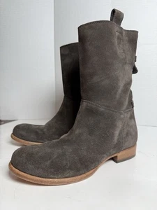 ALBERTO FERMANI Gray Suede Leather Pull On Boots EU 36 Made in Italy Size 6 - Picture 1 of 14