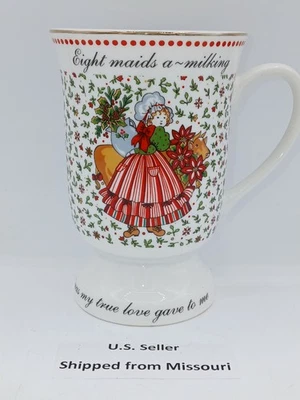 Taza con patas American Atelier 12 días de Navidad Eight Maids a Milking 8th Foto 1 de 4
