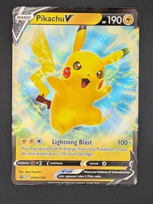 Pikachu V - SWSH198 Promo Pokemon TCG SWSH: Sword & Shield Promo Cards NM - Image 1 of 2