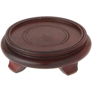 Bard's Dark Wood Decorative Base, 1.625"H x 5.125"W x 5.125"D (4" Display Dia.) - Picture 1 of 1