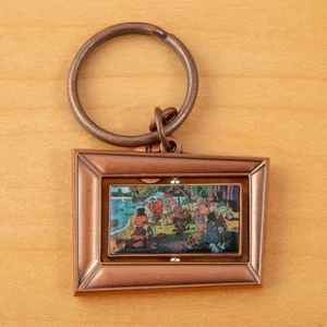 RARE Looney Toons Art Rotating Keychain - Vintage 6 FLAGS Park Bugs Porky Taz - Picture 1 of 1