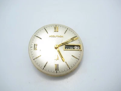 Orologio Accutron 28,6mm Bulova 2182 movimento quadrante bianco - solo parti - Immagine 1 di 2