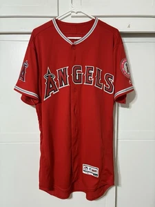 Authentic Majestic Los Angeles Angels of Anaheim Red Team Jersey Size 44 (Large) - Picture 1 of 4